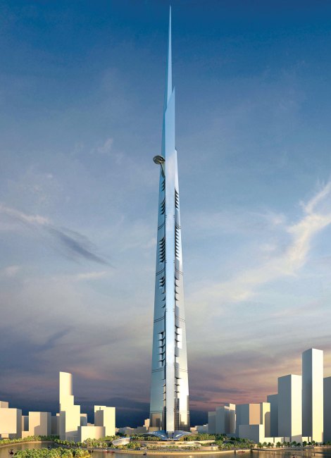 Artist impression of the Kingdom Tower in Jeddah, which aims to be the world's tallest building